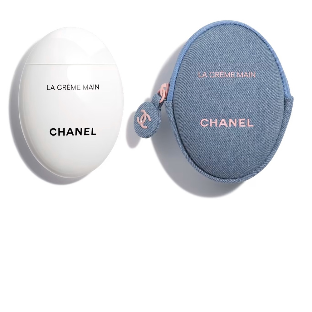 CHANEL La Crème Main with Elegant Blue Denim Case